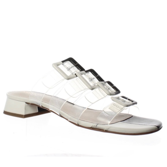 CECELIA Lincoln Strappy Clear Slide Sandals Mules - Picture 6 of 13